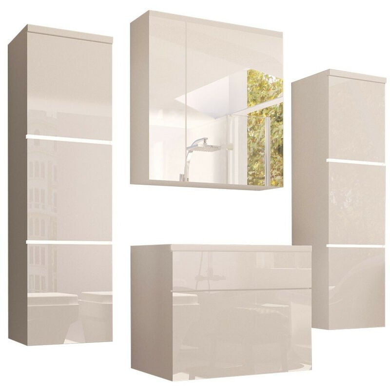 foto del prodotto mobilier1 set bagno tucson 105, bianco bianco lucido
