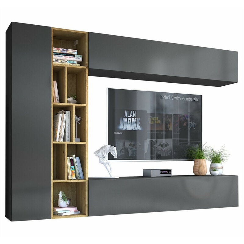 foto del prodotto mobilier1 set mobili soggiorno comfivo 260, grigio rovere artisan