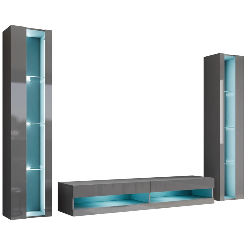 foto del prodotto mobilier1 set mobili soggiorno venenou 112, grigio grigio lucido