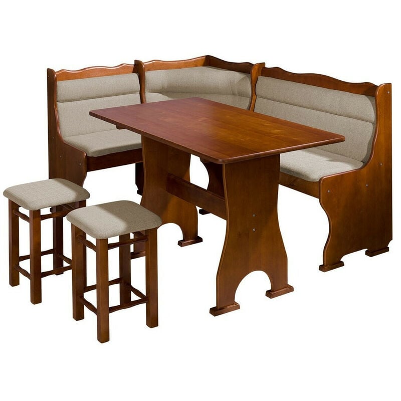 foto del prodotto mobilier1 set sala da pranzo angolare edmond 106 , legno, arazzo, di legno, con