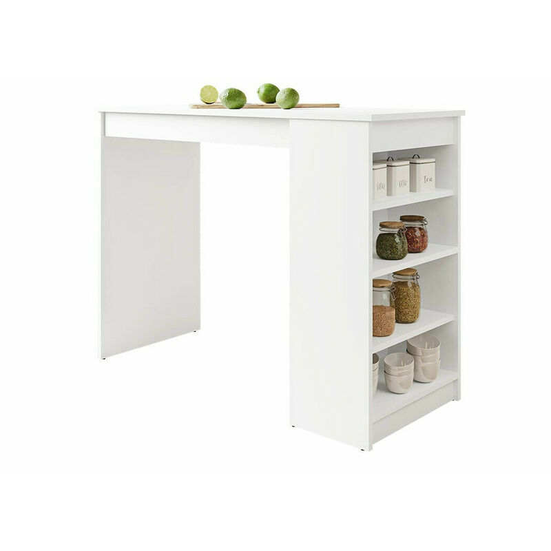 foto del prodotto mobilier1 tavolo da bar comfivo 259, bianco, 102x50x115cm, truciolare laminato
