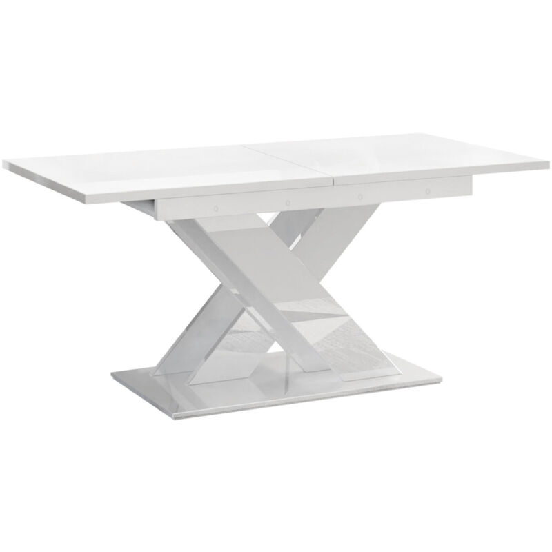 foto del prodotto mobilier1 tavolo goodyear 103, bianco lucido, 76x80x140cm, con, truciolare laminato