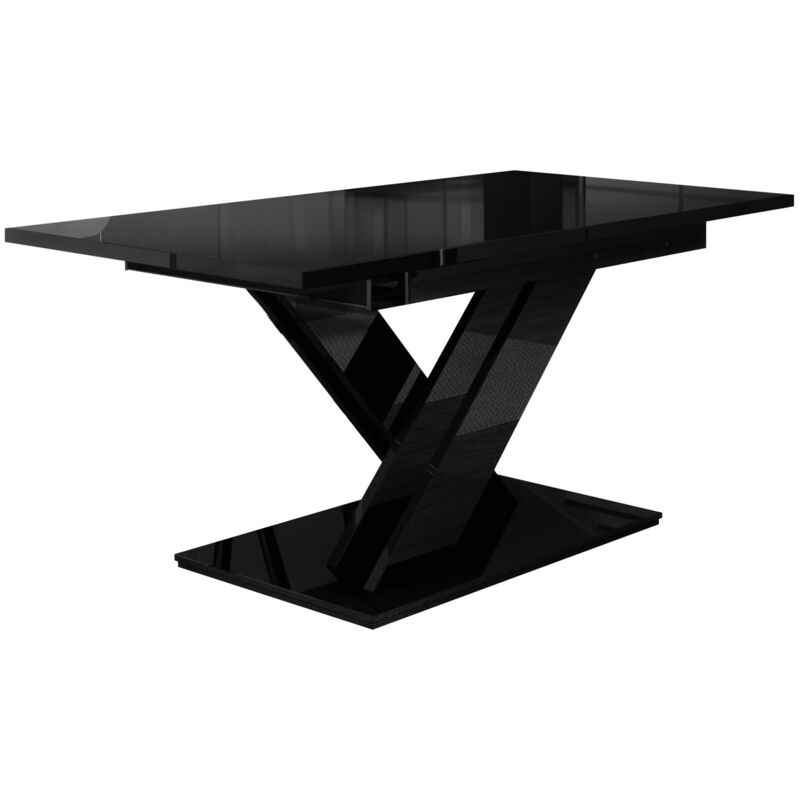 foto del prodotto mobilier1 tavolo goodyear 103, nero lucido, 76x80x140cm, con, truciolare laminato