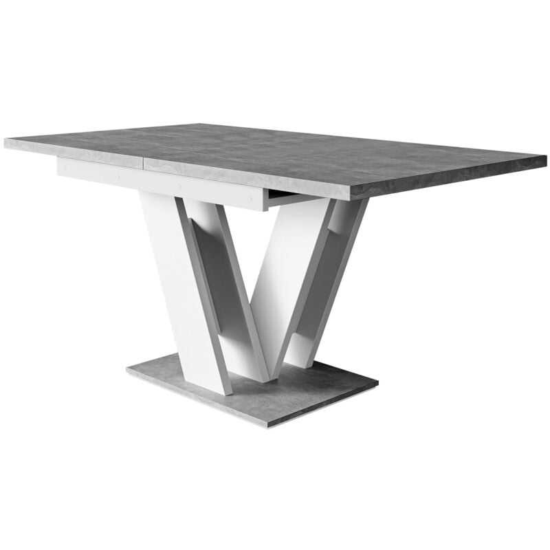foto del prodotto mobilier1 tavolo goodyear 104, bianco calcestruzzo, 76x80x120cm, con, truciolare laminato