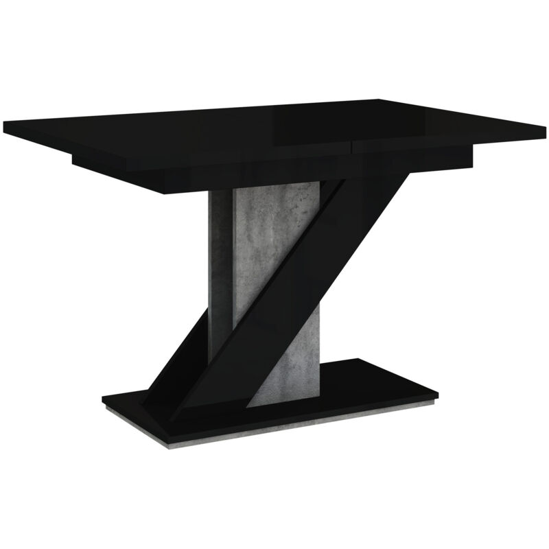 foto del prodotto mobilier1 tavolo goodyear 105, nero lucido calcestruzzo, 76x80x120cm, con, truciolare laminato