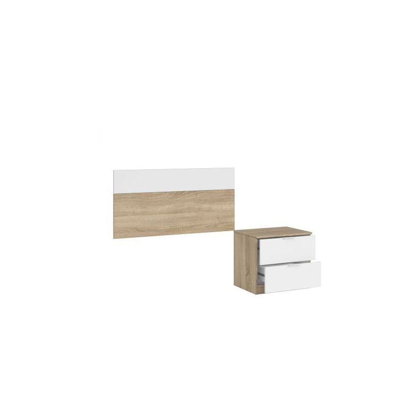 foto del prodotto mobimarket kit testiera letto sing comodino bian artik rov