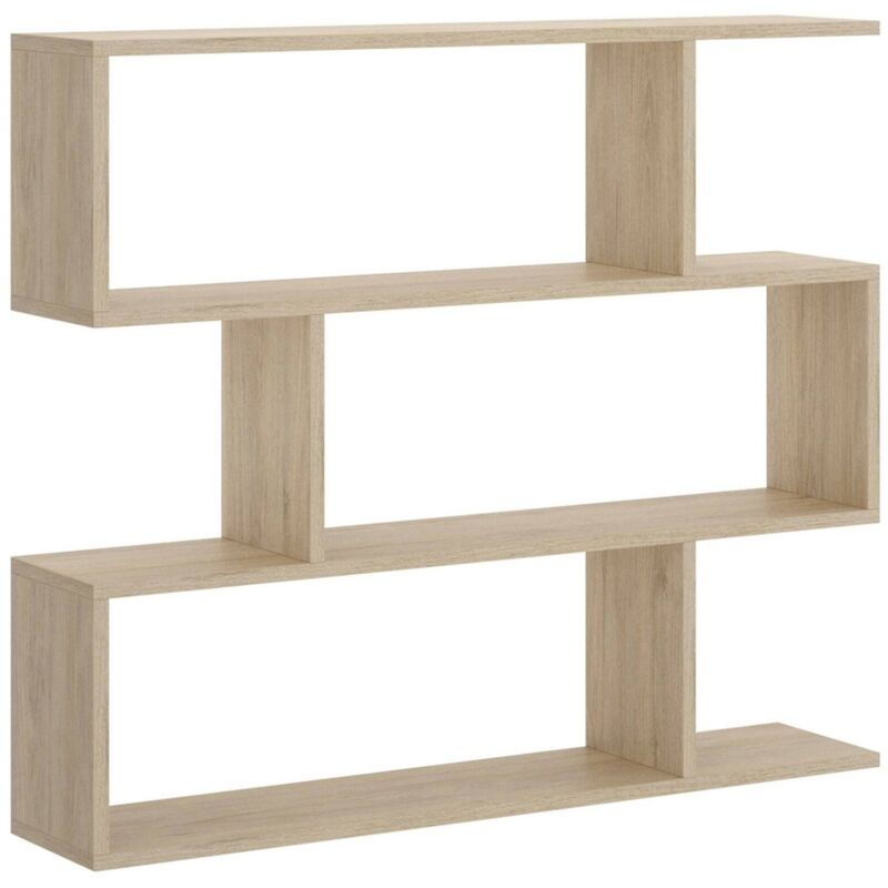 foto del prodotto mobimarket mensola ausiliaria bassa athena soggiorno sala da pranzo corridoio decorazione colore bianco, rovere canadese o bianco cemento 110x97x24