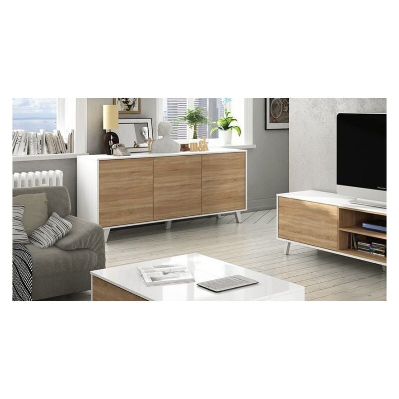 foto del prodotto mobimarket mobile buffet credenza zaiken 3 ante cm. 154x41x75h super offerta