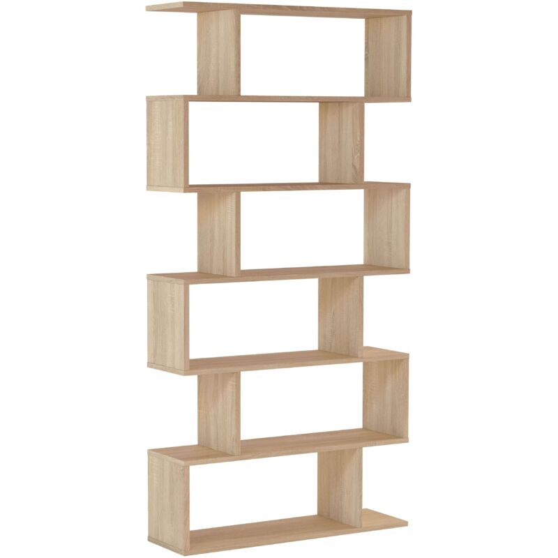 foto del prodotto mobimarket scaffale alto athena per sala da pranzo e corridoio, colore bianco, rovere canadese o cemento, 80x192x24 cm