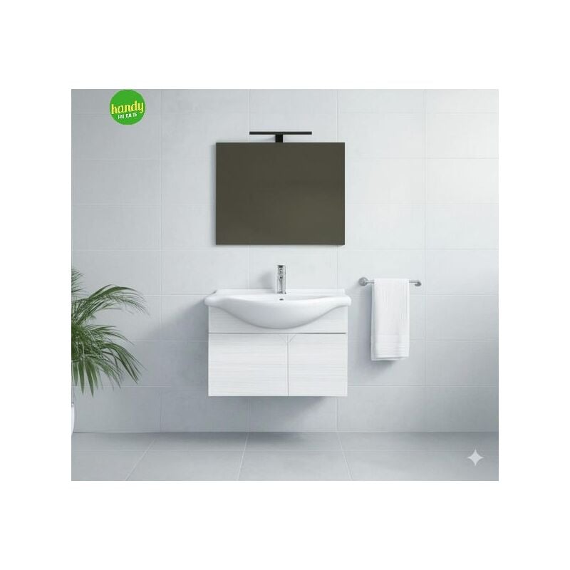 foto del prodotto mobo composizione bagno sospesa modello louis 85cm bianco