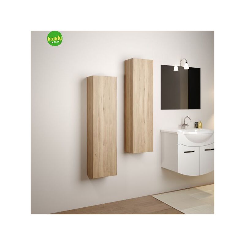 foto del prodotto mobo pensile multiuso hope in mdf larice olmo cm l30 x p19 x h120