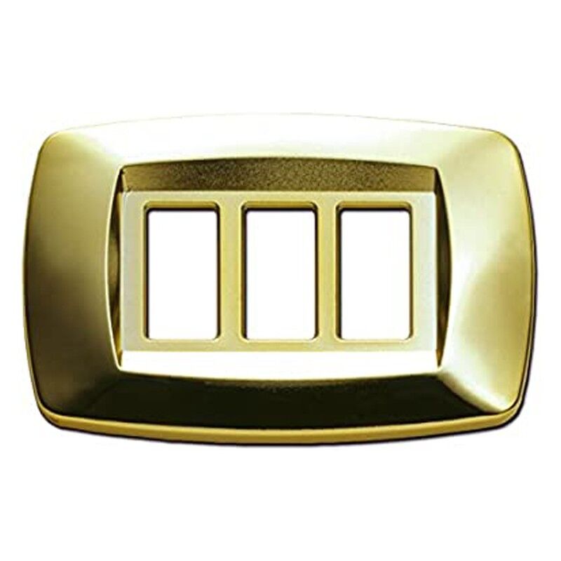foto del prodotto mod per bticino 3 moduli ottone lucido md213 master