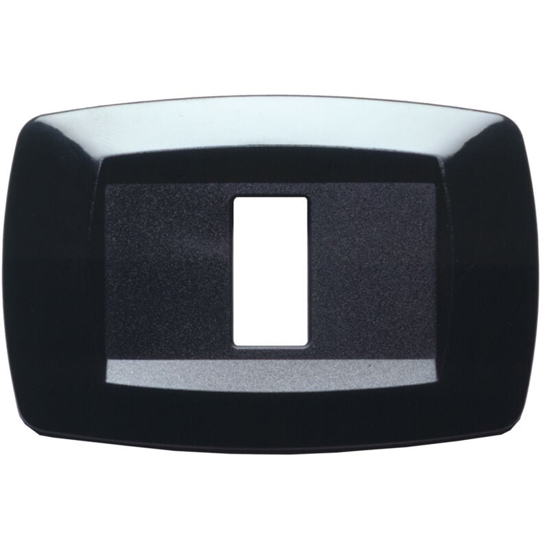 foto del prodotto mod per bticino placca 1 modulo nera md201 master