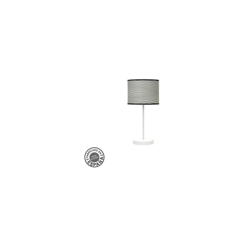 foto del prodotto moda lampada da tavolo 1xe14 bianco grigio gola 42x17x17cm