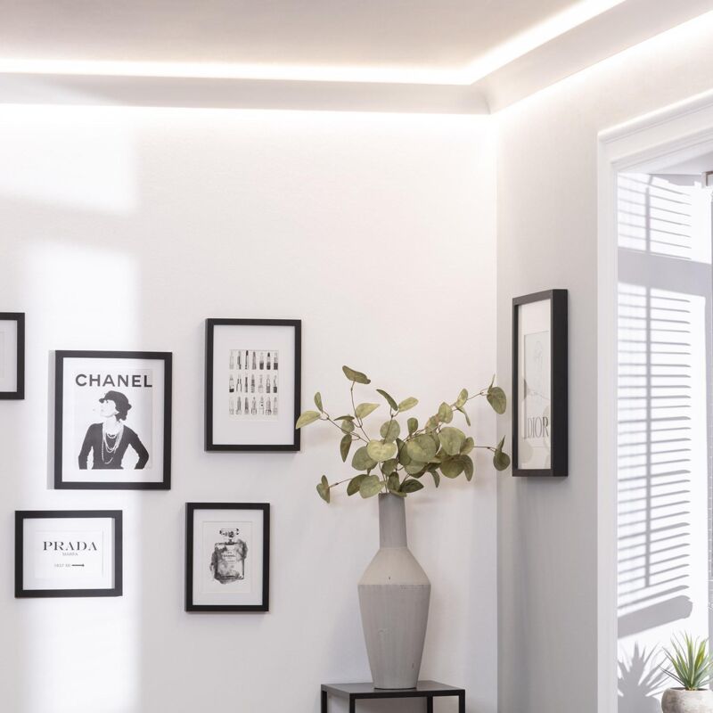 foto del prodotto modanatura per 2 striscia led 2m arco design bianco