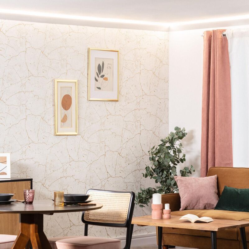 foto del prodotto modanatura per striscia led 2m angolare modern bianco