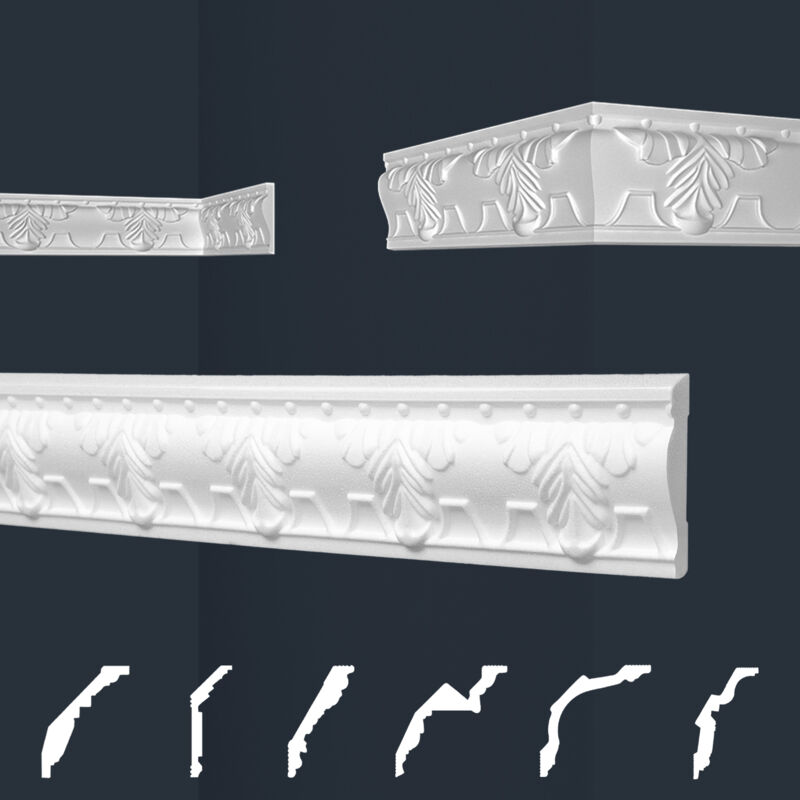 foto del prodotto modanature in stucco bianche, eps styropor form fitting, pacchetti economici marbet series b b 17 75x17mm, 20 metri 10 strisce