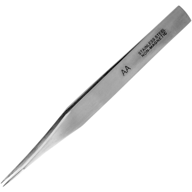 foto del prodotto modelcraft pinzette in acciaio inossidabile, con punte curve, dimensioni 115 mm