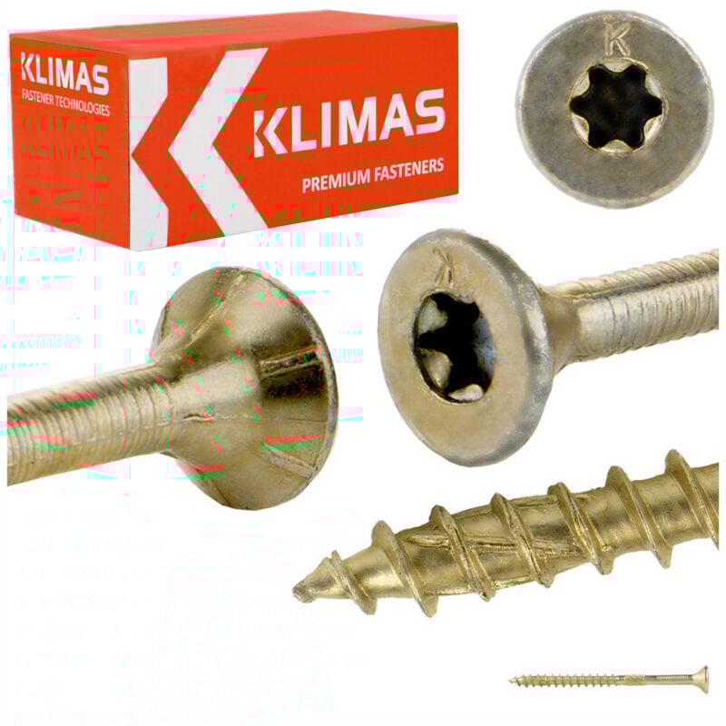 foto del prodotto moderix - vite per legno bicromata - testa svasata - filettatura parziale - presa torx - punta antisfondamento 5 x 70 - confezione da 200 pezzi