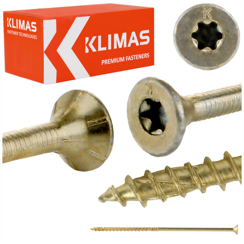 foto del prodotto moderix vite per legno bicromata testa svasata filettatura parziale presa torx punta antisfondamento 6 x 180 confezione da 100 pz.