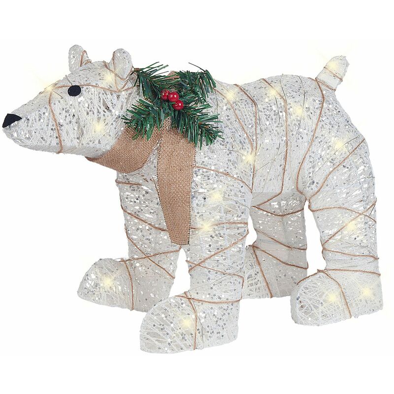 foto del prodotto moderna decorazione da esterno orso polare con luci led bianco sivula