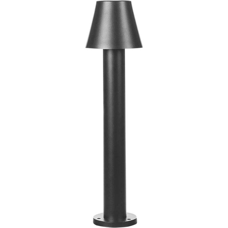 foto del prodotto moderna lampada da giardino per sentieri all aperto 60 cm alluminio led nero holmes