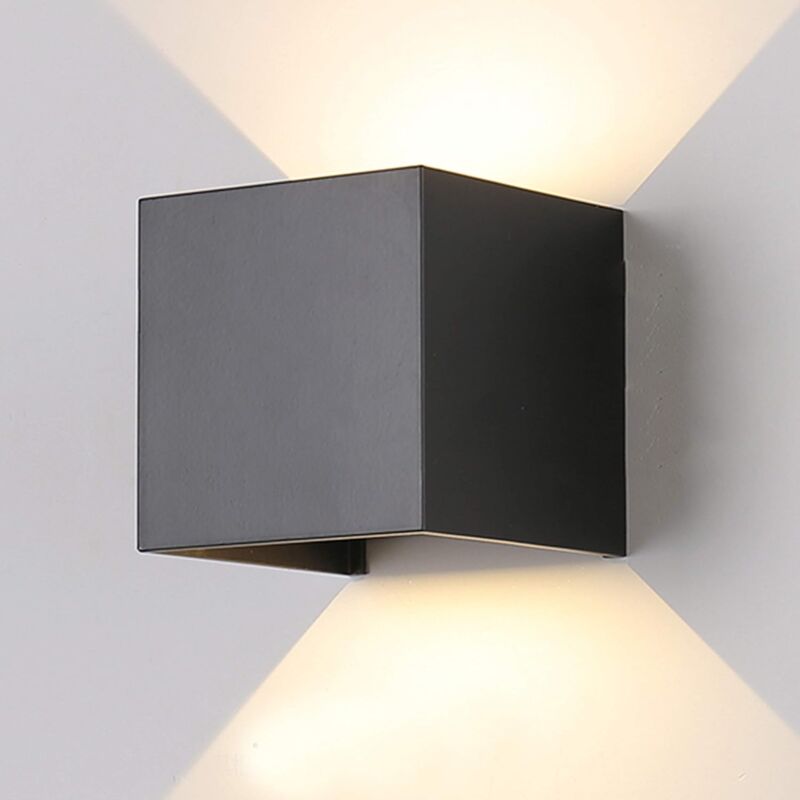 foto del prodotto moderna lampada da parete a led da 12 w, angolo di fascio regolabile 3000 k, ip65, impermeabile, montaggio in alluminio, lampada da parete a led per
