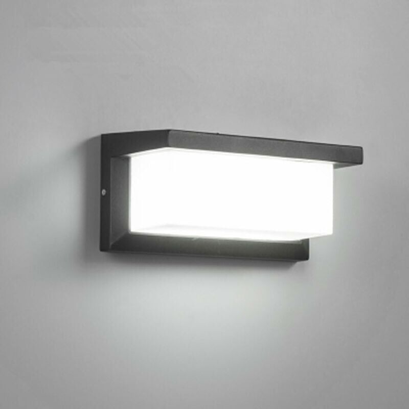 foto del prodotto moderna lampada da parete a led per esterni 12w impermeabile ip65 antracite alluminio illuminazione decorativa per patio giardino cortile recinzione