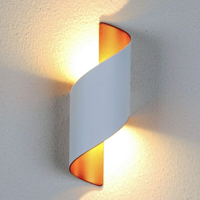 foto del prodotto moderna lampada da parete per interni, lampada da parete in metallo a spirale per esterni da 10 w, luce led bianco caldo 3000k su e gi per bar,