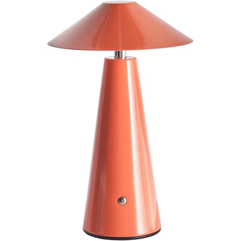 foto del prodotto moderna lampada da tavolo minimalista in ferro per interni luce led senza fili fungo rosso apayao