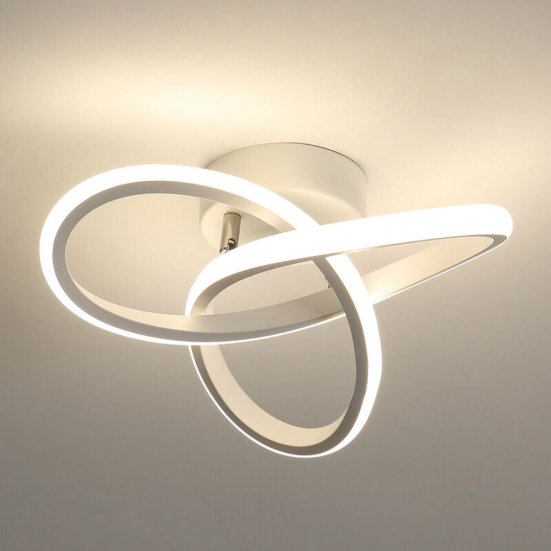 foto del prodotto moderna plafoniera led in alluminio, 22w 2475lm, 4500k lampada da soffitto bianca per cucina, soggiorno, camera da letto, dia 24cm comely