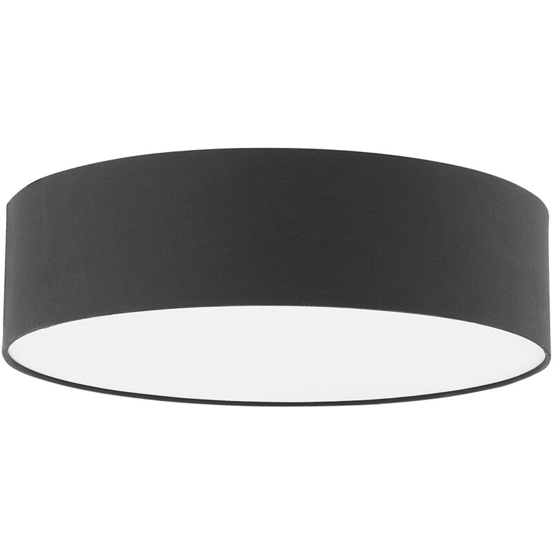 foto del prodotto moderna plafoniera rotonda nera 45 cm boho cotone sintetico rena