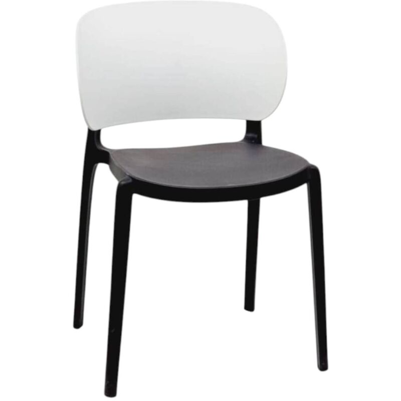 foto del prodotto moderna polipropilene ristorante nero bianco mod. queen