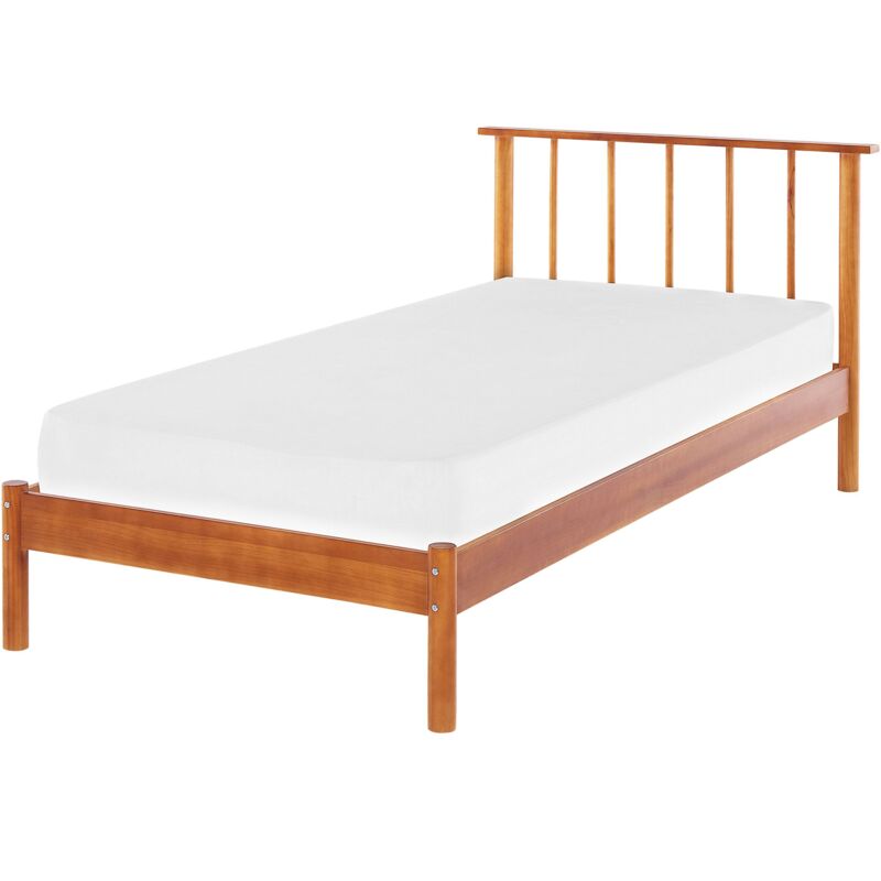 foto del prodotto moderno letto singolo struttura in legno chiaro 90 x 200 cm barret