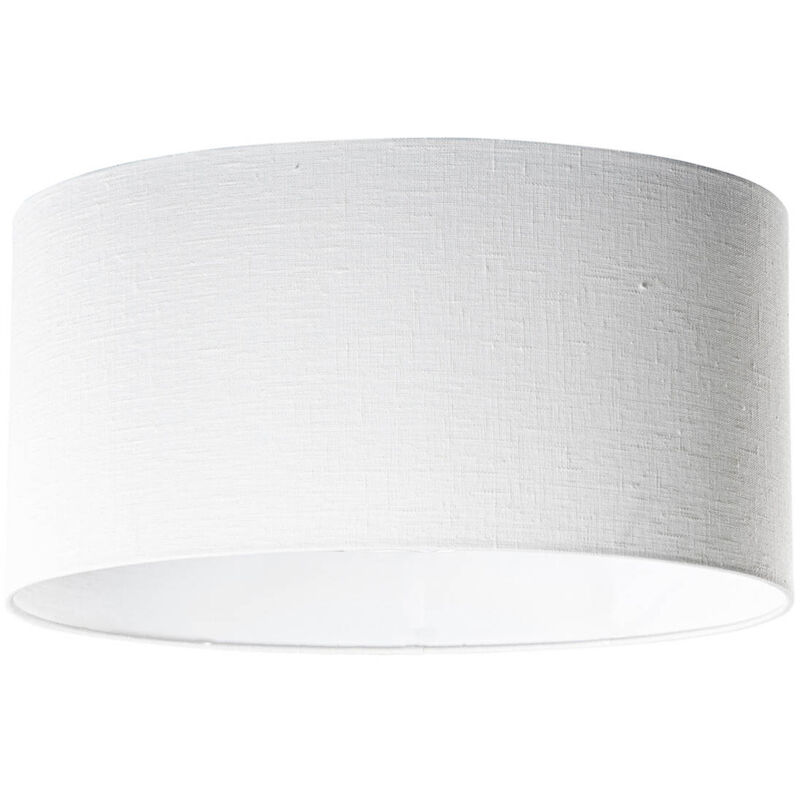 foto del prodotto moderno lino paralume in lino bianco ovale 50 33 25 , ovale adatto per lampada a sospensione e da terra - qazqa