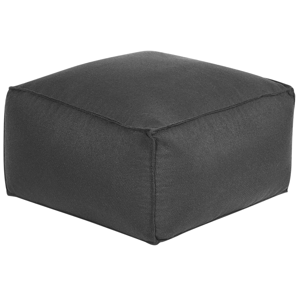 foto del prodotto moderno pouf intrecciato da salotto 50 x 30 cm motivo nero