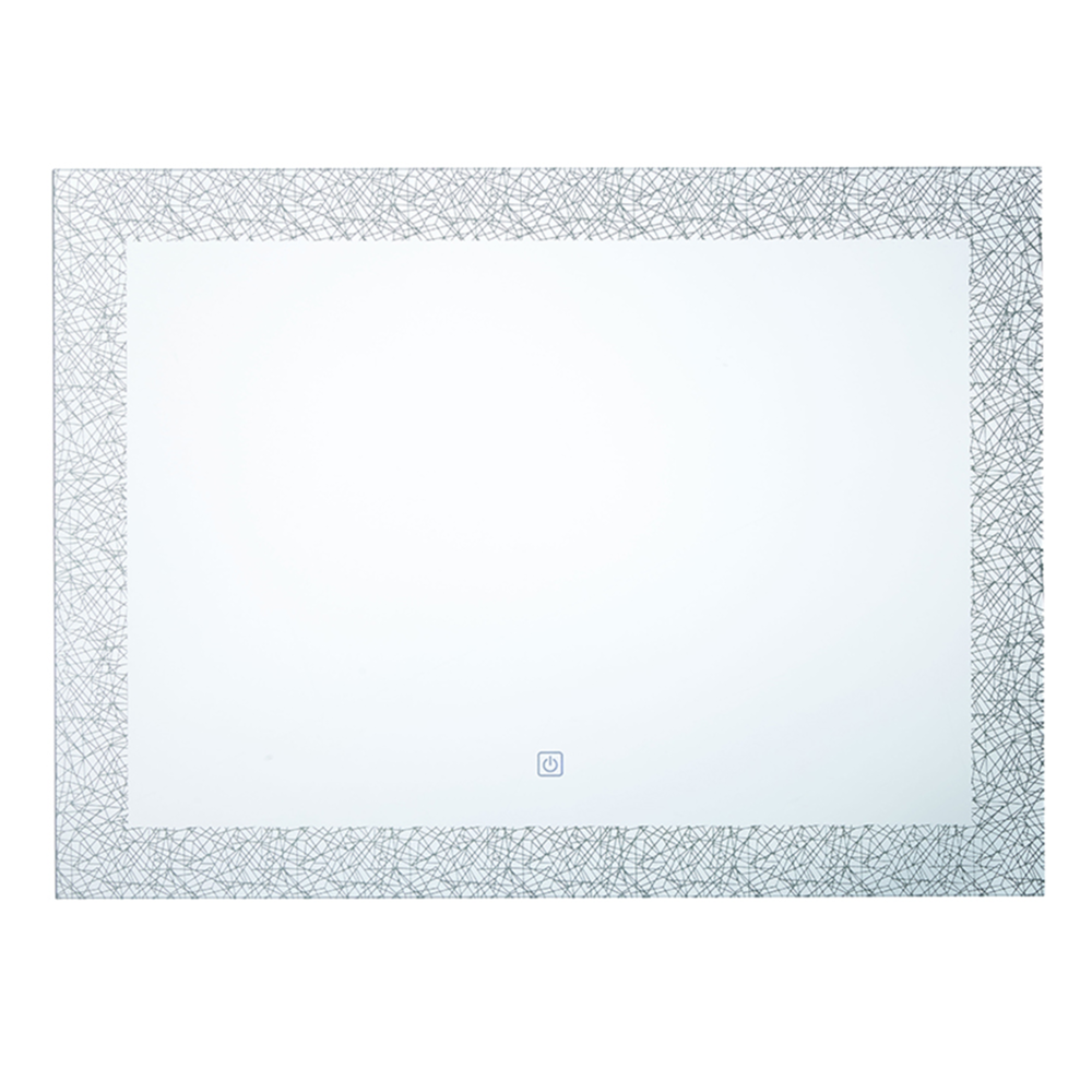 foto del prodotto moderno specchio da bagno con luci led 80 x 60 cm da parete soggiorno