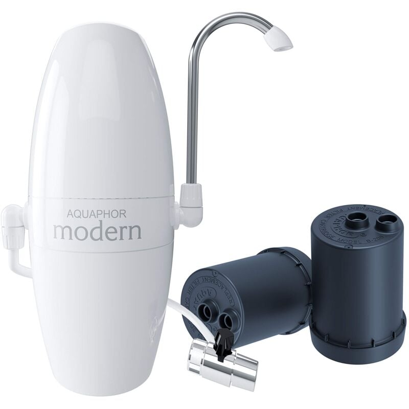 foto del prodotto moderno tavolo con tecnologia brevettata aqualen. filtra metalli pesanti, pesticidi e sostanze inquinanti come il cloro e riduce la durezza