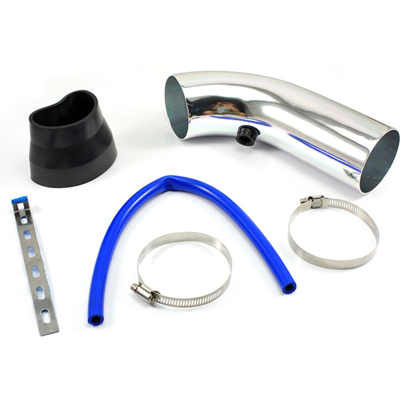 foto del prodotto modifica del tubo di aspirazione dell auto, kit tubo flessibile di aspirazione aria fredda per auto universale da 76 mm 3 pollici, sistema di