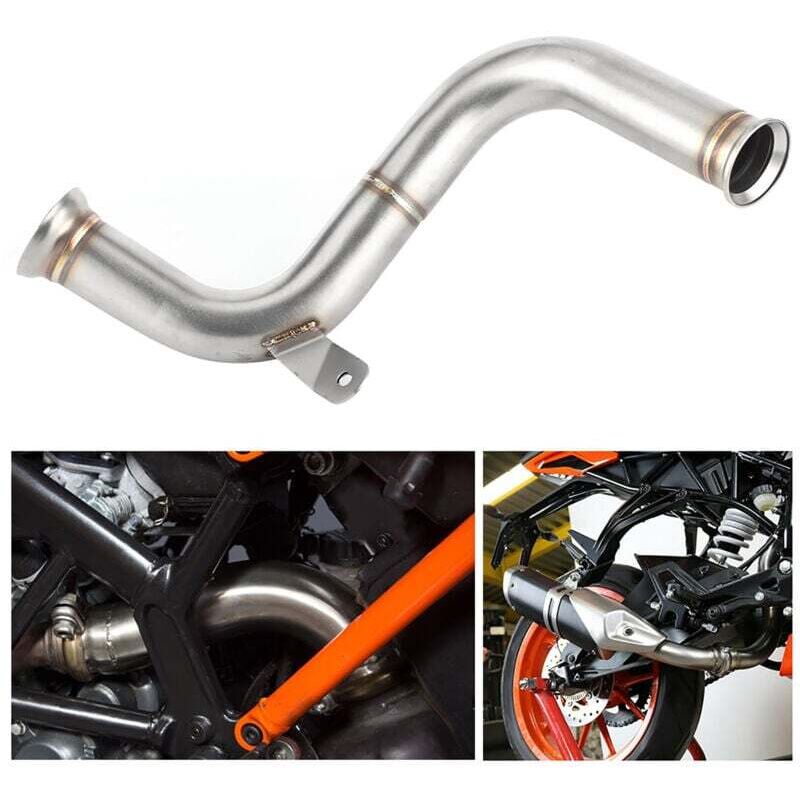 foto del prodotto modifica del tubo di scarico centrale decat con catalizzatore rimosso, adatta per moto 125, 250, 390 rc390 2017 