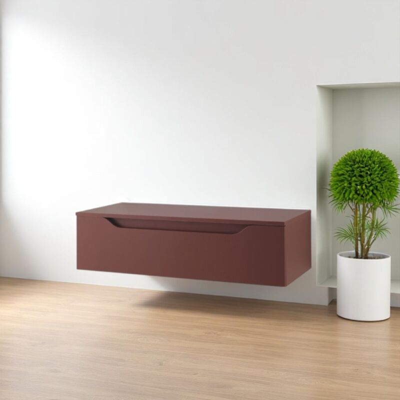 foto del prodotto modo cassetto da bagno sospeso 100 cm ruggine opaco giglio