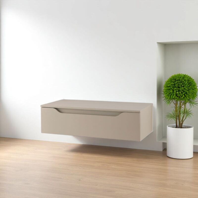 foto del prodotto modo cassetto da bagno sospeso 100 cm tortora opaco giglio