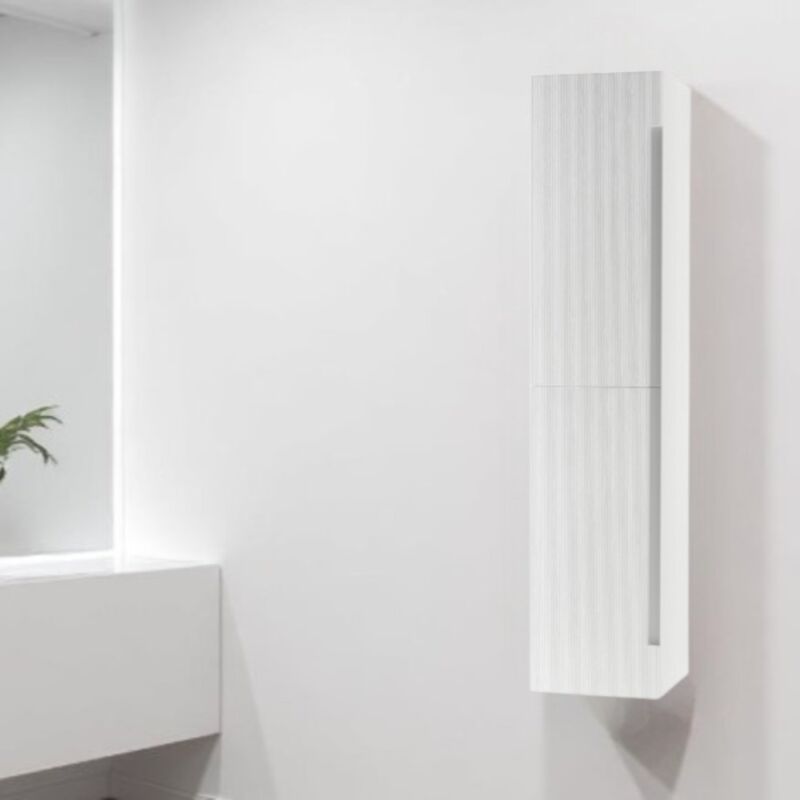 foto del prodotto modo colonna bagno reversibile h 160 cm larice bianco righe