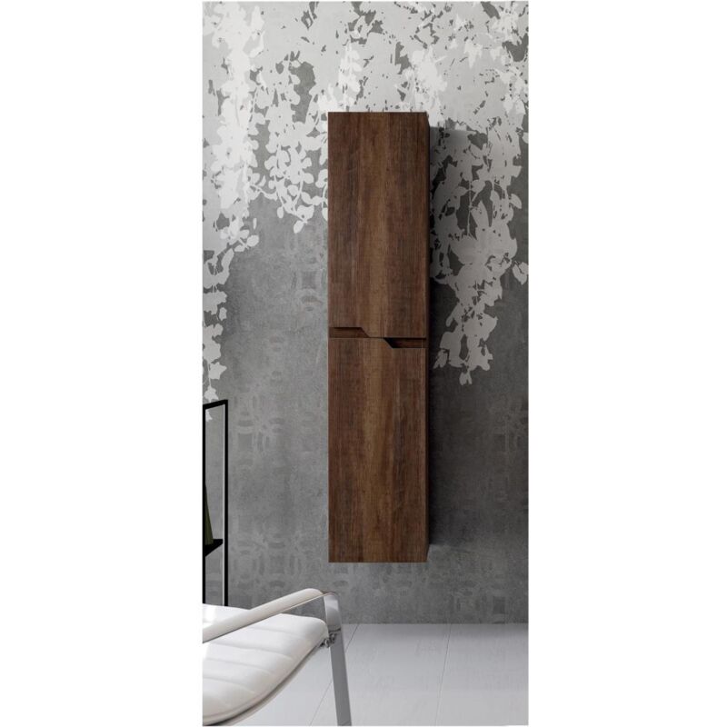 foto del prodotto modo colonna da bagno sospesa reversibile moderno bora a 2 ante tek