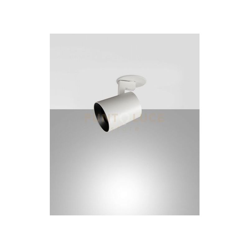 foto del prodotto modo incasso spot bianco 1 luce alluminio spazzolato orientabile attacco gu10 ip20 d.6,5cm
