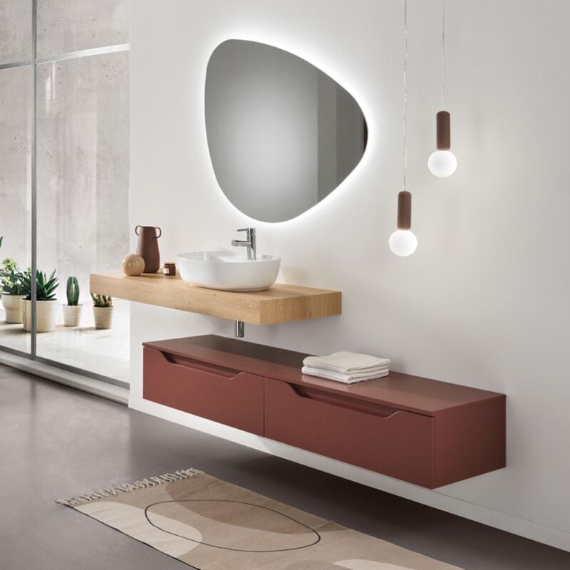 foto del prodotto modo mobile bagno sospeso mixi m con doppio modulo e top con lavabo