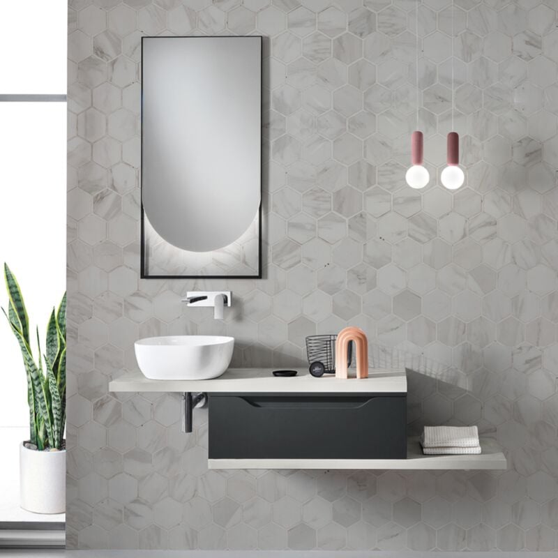 foto del prodotto modo mobile da bagno sospesa mixi f doppio top e modulo 1 cassetto