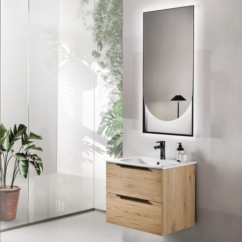 foto del prodotto modo - mobile sospeso bagno 80 cm in nobilitato bali quercia naturale