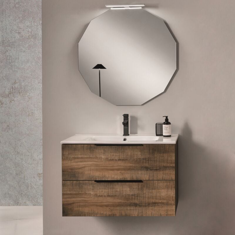 foto del prodotto modo mobile sospeso bagno 80 cm in nobilitato bali tabacco