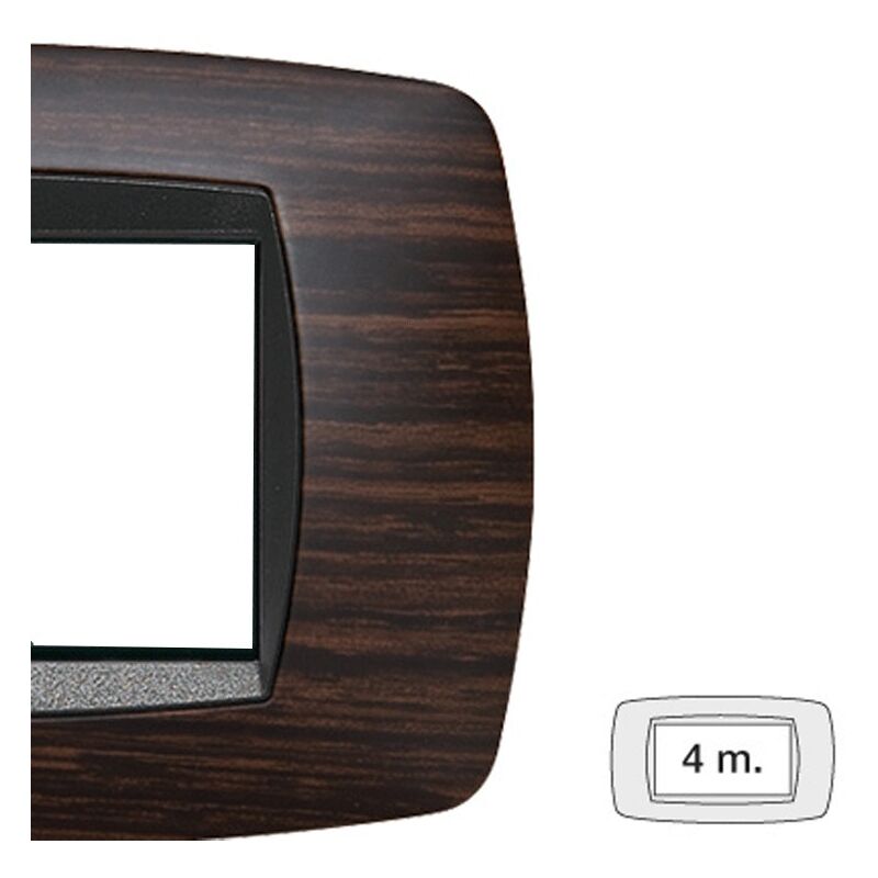 foto del prodotto modo placca 4 moduli colore wenge 39tc464 master
